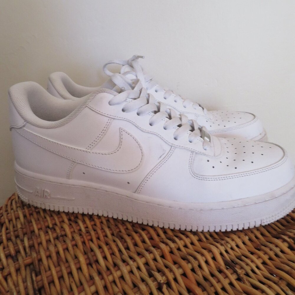 Nike | Size 12 | Mens Triple White Air Force 1 AF1 2020 Sneakers Shoes - Picture 4 of 8